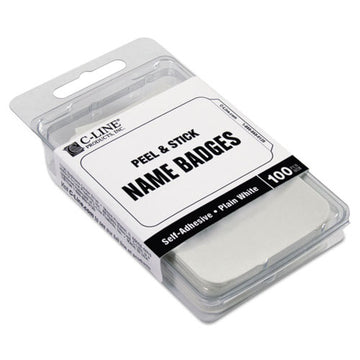 C-Line® Self-adhesive Name Badges, 3.5 X 2.25, White, 100-box freeshipping - TVN Wholesale
